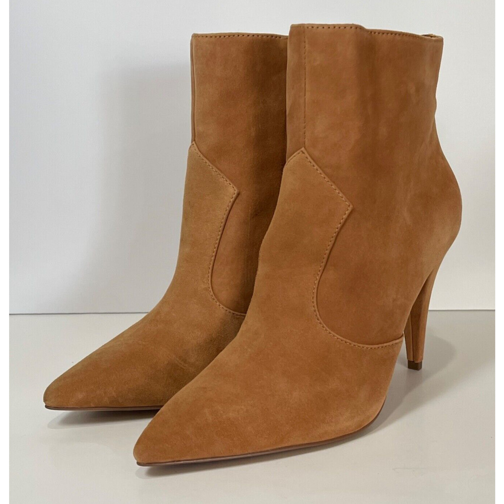 Vince Camuto Women's Azentela Ankle Booties Size 8.5 Brown Suede Golden Walnut - Picture 7 of 16